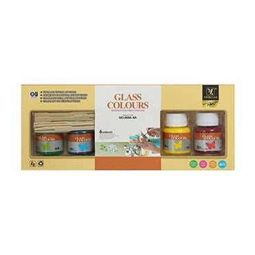 Yipinxuan 6668 Glass Colors Jars Pack Of 6 The Stationers